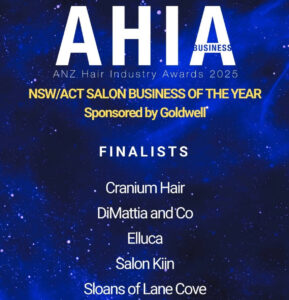 Cranium Hair Honoured with Third Consecutive Nomination for NSW State Business Salon of the Year